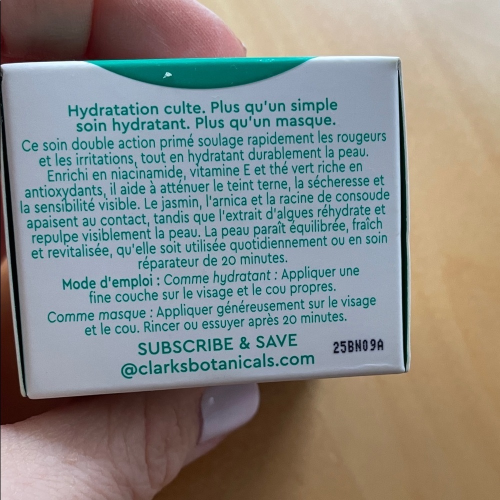 Clark’s Botanicals Deep Moisture Mask - NIB 1.7 fl oz - Picture 6 of 8